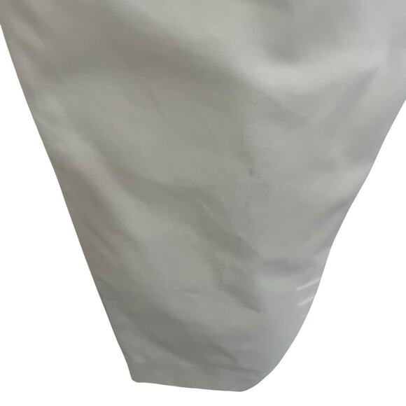 Lord & Taylor | Ivory Off White Ankle Zipper Tapered Dress Pants FLAWS Size 12 - Picture 7 of 10